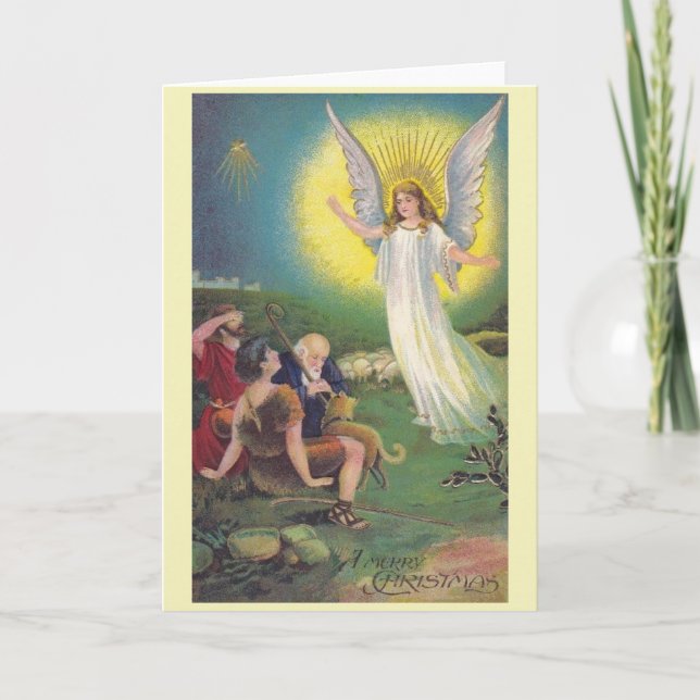Vintage Religious Christmas Greeting Card (Front)