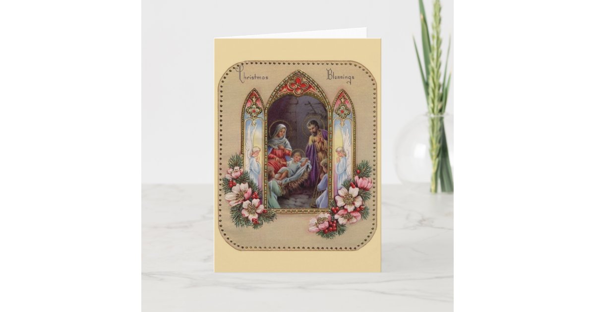 Vintage Religious Christmas Greeting Card | Zazzle.co.nz