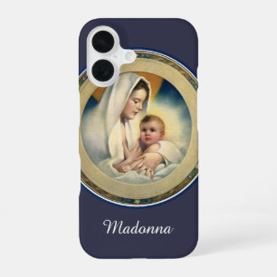 Vintage Religious Christmas, Madonna and Child iPhone 16 Case
