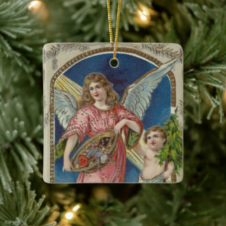 Vintage Religious Christmas Ornament with wishes