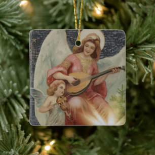 Vintage Religious Christmas Ornament with wishes