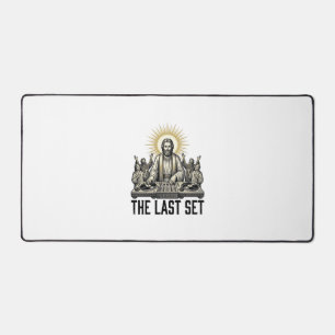 Vintage Religious DJ The Last Set Shirt Design_1 Desk Mat