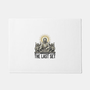 Vintage Religious DJ The Last Set Shirt Design_1 Doormat