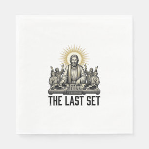 Vintage Religious DJ The Last Set Shirt Design_1 Napkin