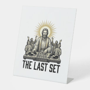 Vintage Religious DJ The Last Set Shirt Design_1 Pedestal Sign