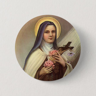 Vintage Religious Easter, Nun with Cross 6 Cm Round Badge