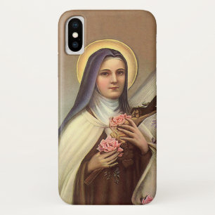 Vintage Religious Easter, Nun with Cross iPhone X Case