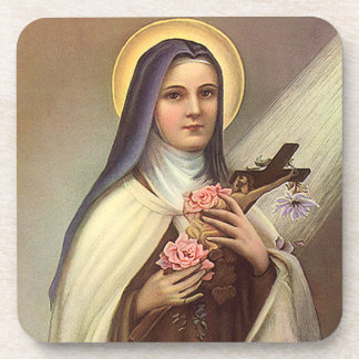 Vintage Religious Easter, Nun with Cross Coaster