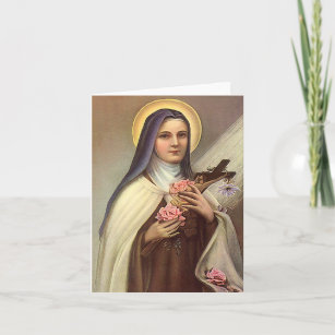 Vintage Religious Easter, Nun with Cross Holiday Card