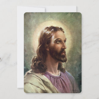 Vintage Religious, Jesus Christ Portrait with Halo