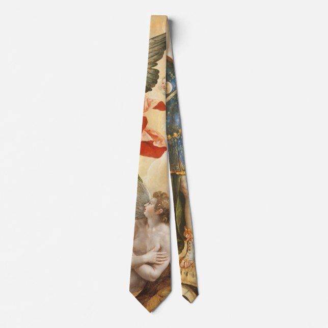 Vintage Religious, Saint Michael Defeats Lucifer Tie (Front)