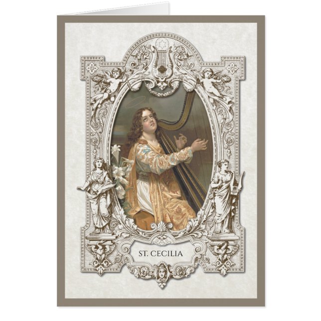 Vintage Religious St. Cecilia Musicians (Front)