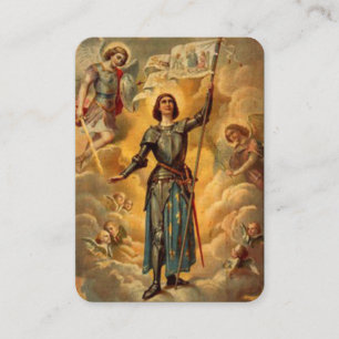 Vintage Religious St. Joan of Arc Prayer Holy Card