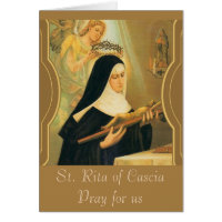 Vintage Religious St. Rita Cascia Prayer 