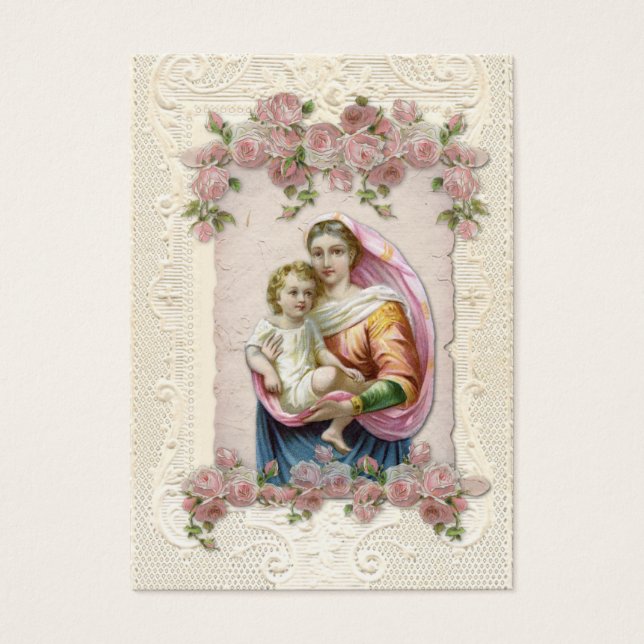 Vintage Religious Virgin Mary Funeral Catholic (Front)