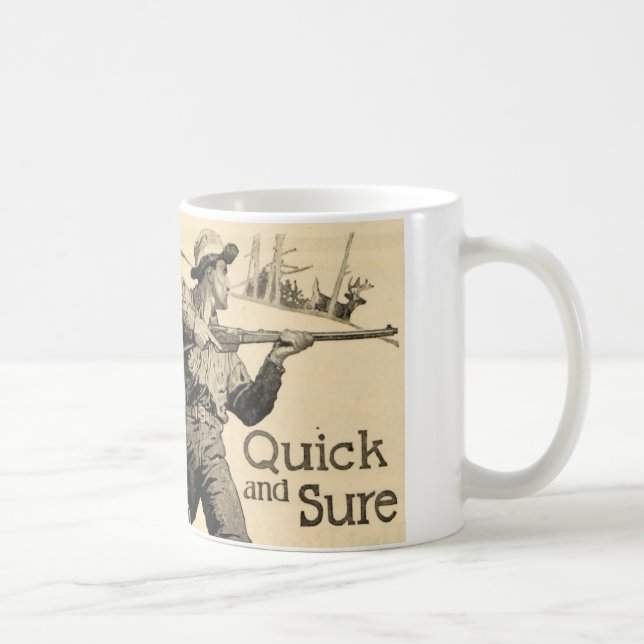 Vintage Remington Rifle Quick Sure Ad Coffee Mug (Right)