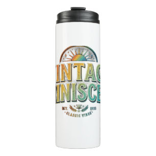 Vintage Reminiscence T-Shirt Design Thermal Tumbler