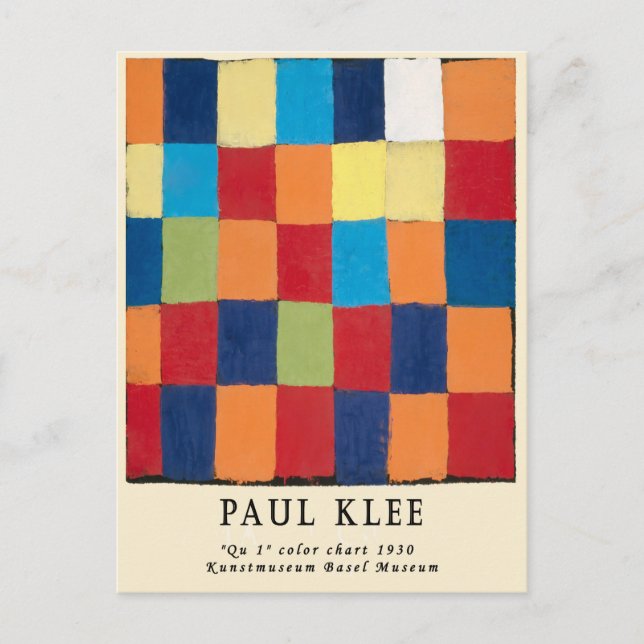 Vintage Remixed Paul Klee Abstract Art Bauhaus  Postcard (Front)