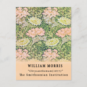 Vintage Remixed William Morris Chrysanthemum  Postcard