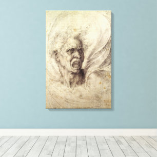 Vintage Renaissance, Damned Soul by Michelangelo Canvas Print
