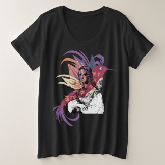 Vintage Renaissance Portrait Abstract Art Graphic Plus Size T-Shirt