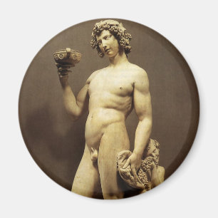 Vintage Renaissance Statue Bacchus by Michelangelo Magnet
