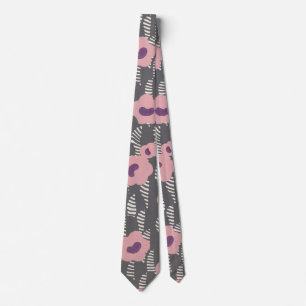 Vintage René Crevel French Art Deco Pink Floral Tie