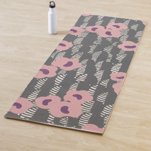 Vintage René Crevel French Art Deco Pink Floral Yoga Mat