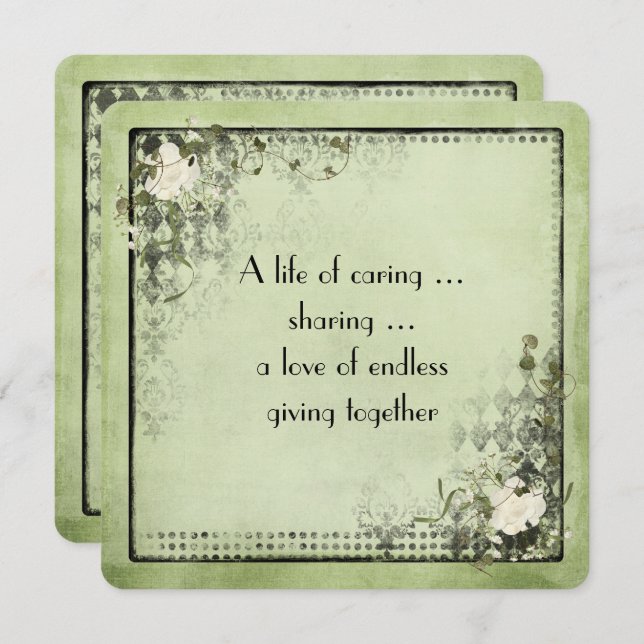 Vintage Renewal of Vows Invitation (Front/Back)