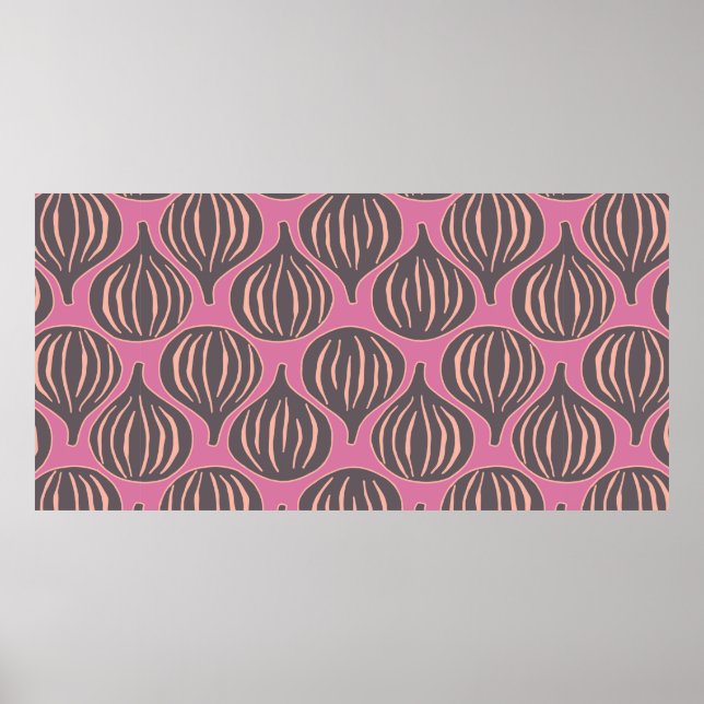 vintage repeat seamless pattern with figs. poster (Front)