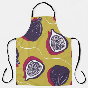 vintage repeating texture with stylized figs. Abst Apron