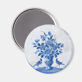 Vintage Replica French Country Chic Blue Delft Pap Magnet