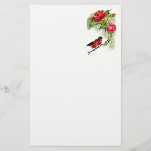 Vintage Reproduction Spring Robins Stationery