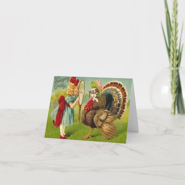 Vintage Reproduction Turkey Card (Front)