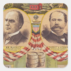 Vintage Republican Party Presidential Campaign Square Sticker