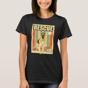 Vintage Rescue Dog German Shepherd T-Shirt