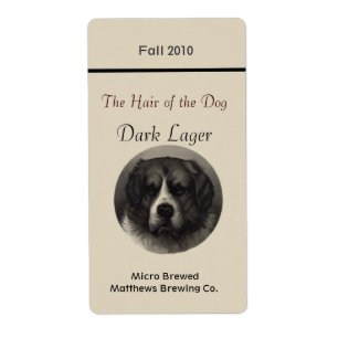 Vintage Rescue Dog Home brewed beer Labels