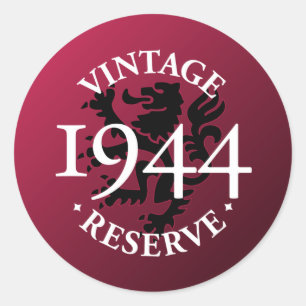 Vintage Reserve 1944 Classic Round Sticker