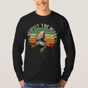 Vintage Respect The Beard Bearded Dragon T-Shirt