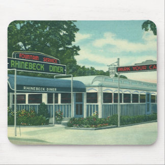 Vintage Restaurant, Retro Rhinebeck Roadside Diner Mouse Pad