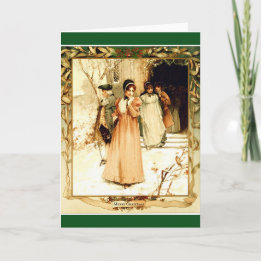Vintage Restored Christmas Service Card