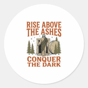 Vintage Resurrection Cave Quote Engraving Shirt De Classic Round Sticker