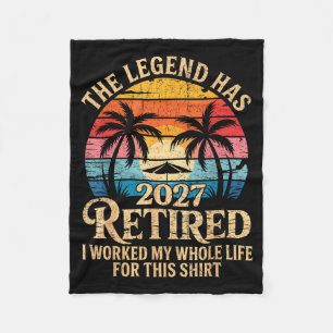 Vintage Retired 2027 Worked Whole Artwork Fleece Blanket