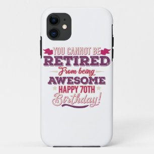 vintage retired awesome 70th birthday sayings Case-Mate iPhone case