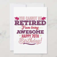 vintage retired awesome 70th birthday sayings