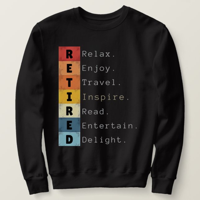 Vintage Retirement 2025 For Retired Funny Sweatshirt (Design Front)