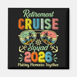 Vintage Retirement Cruise Squad 2026 Cruise Retire Magnet