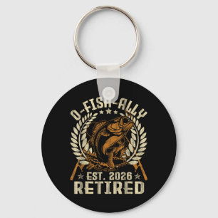Vintage Retirement Men Retired 2026 Fisherman Key Ring