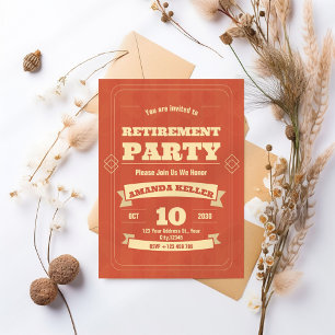 Vintage Retirement Party Invitation