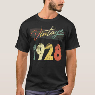Vintage Retro 1928 95th Birthday For 95 Years Old T-Shirt